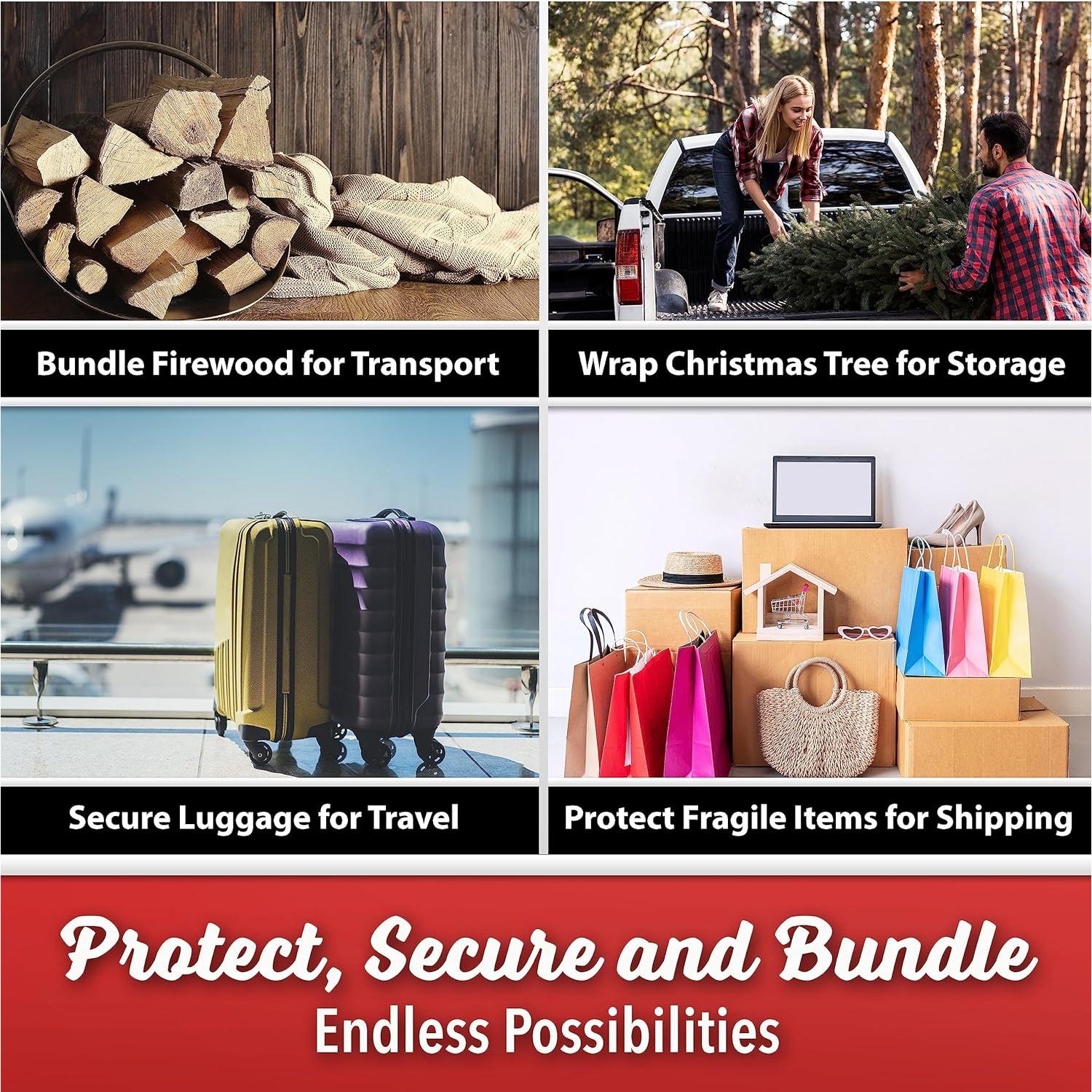 Paquete de 2 Rollos de Envoltura Estirable 5" 1000 Pies 80 Gauge