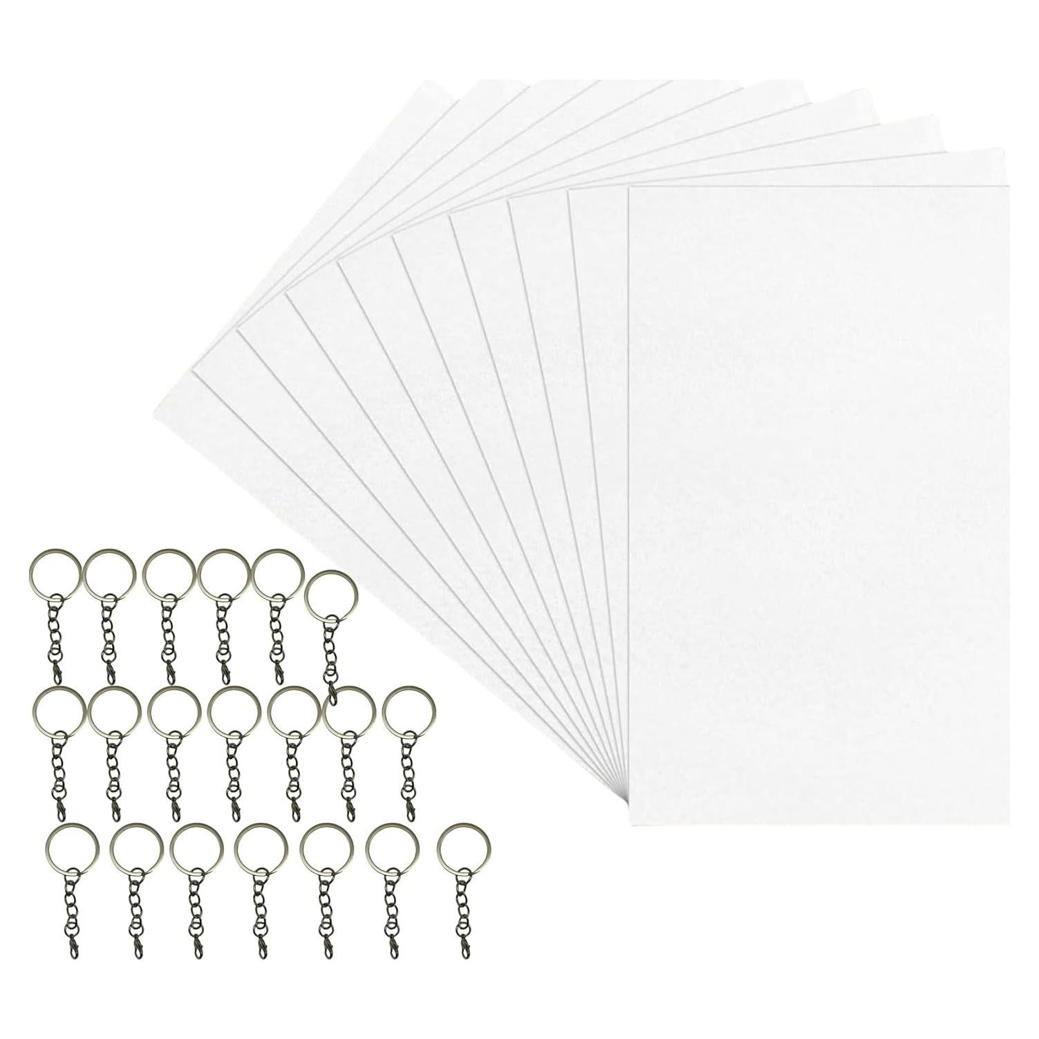 10 Hojas de Plástico Encogido Lijadas XUFAN 20.1x14.5cm