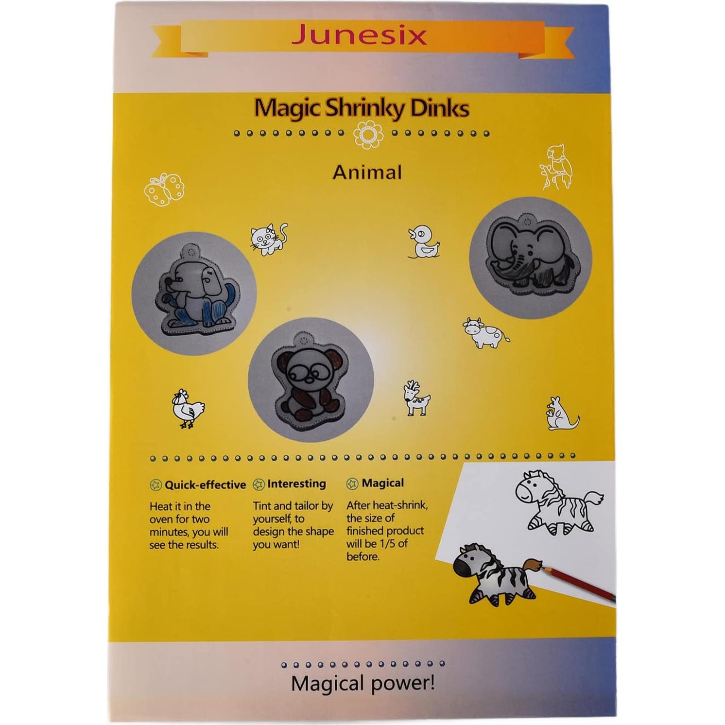 Hoja de encogimiento de calor Hozee 8 Piezas Animales Bricolaje