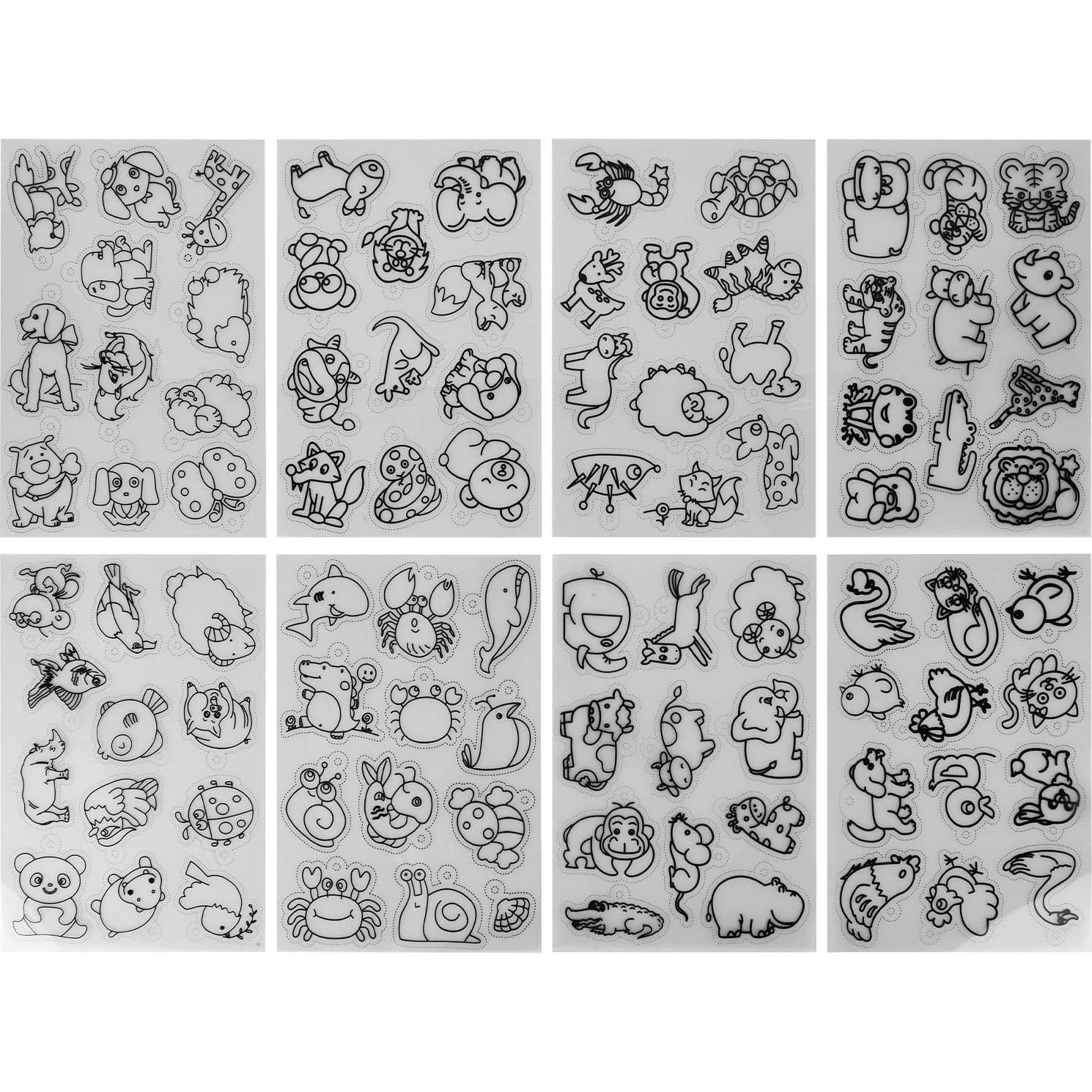 Hoja de encogimiento de calor Hozee 8 Piezas Animales Bricolaje