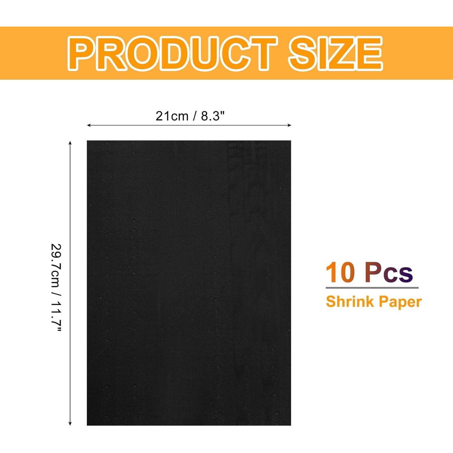 Hojas de Plástico Retráctil MECCANIXITY 10 Pcs 21x29.7 cm Negro