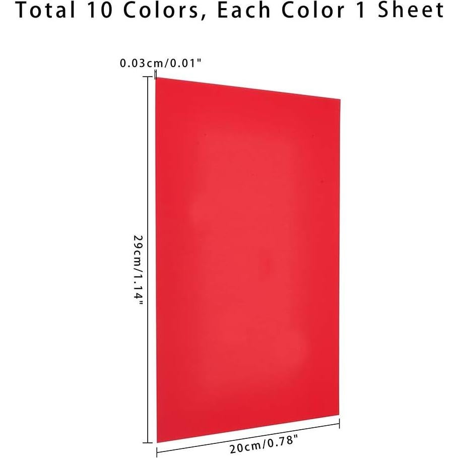Hojas de Retracción Térmica PH PandaHall 20x29 cm 10 Colores