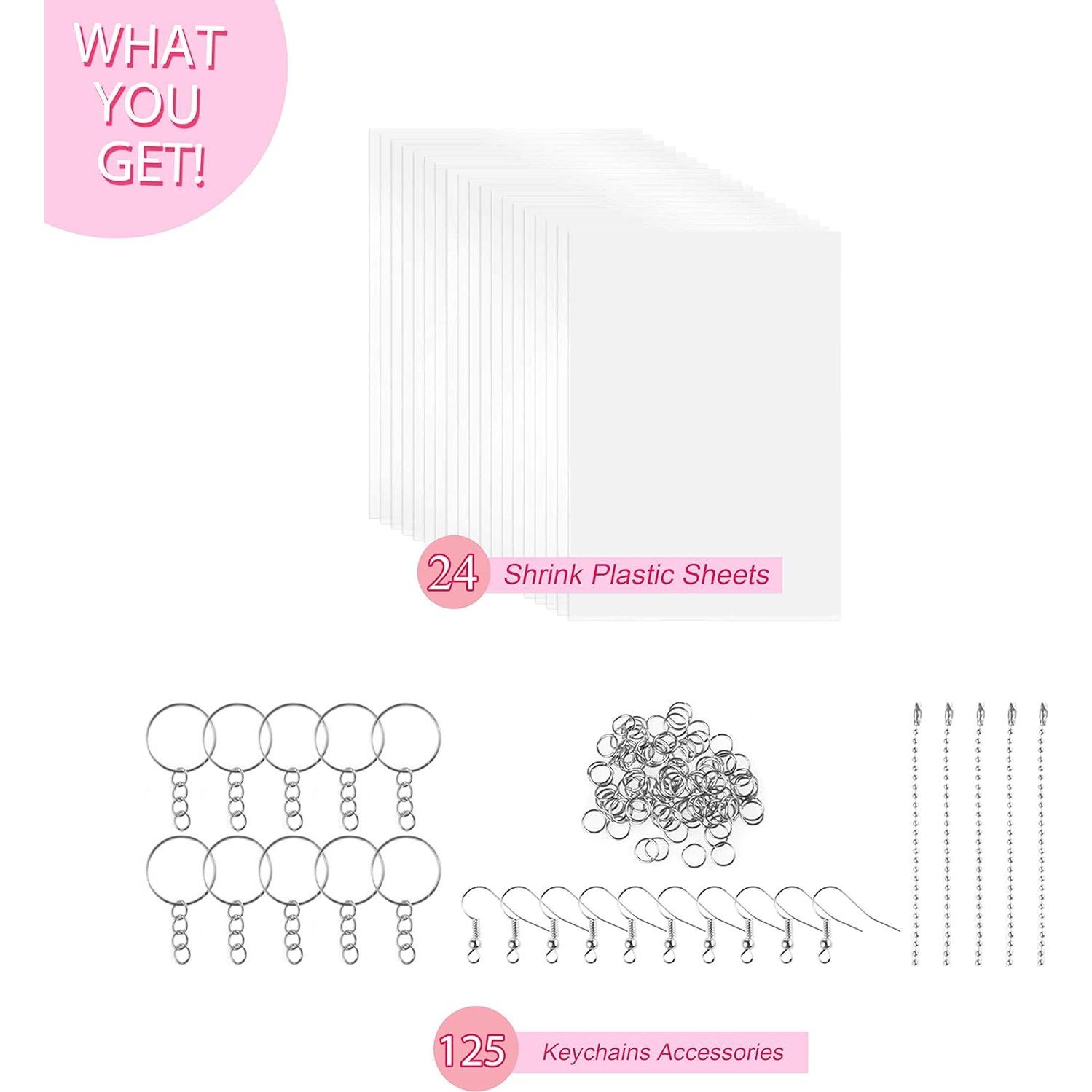 Kit de Manualidades Warckon 149 Piezas - Hojas Plástico Retráctil