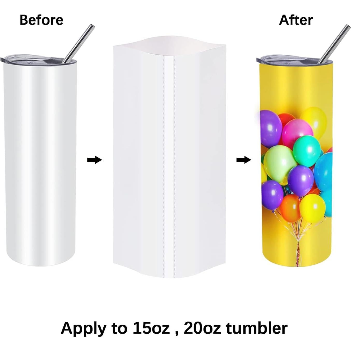 100 Fundas de Encofrado por Sublimación OKBA 12.6x25.8cm