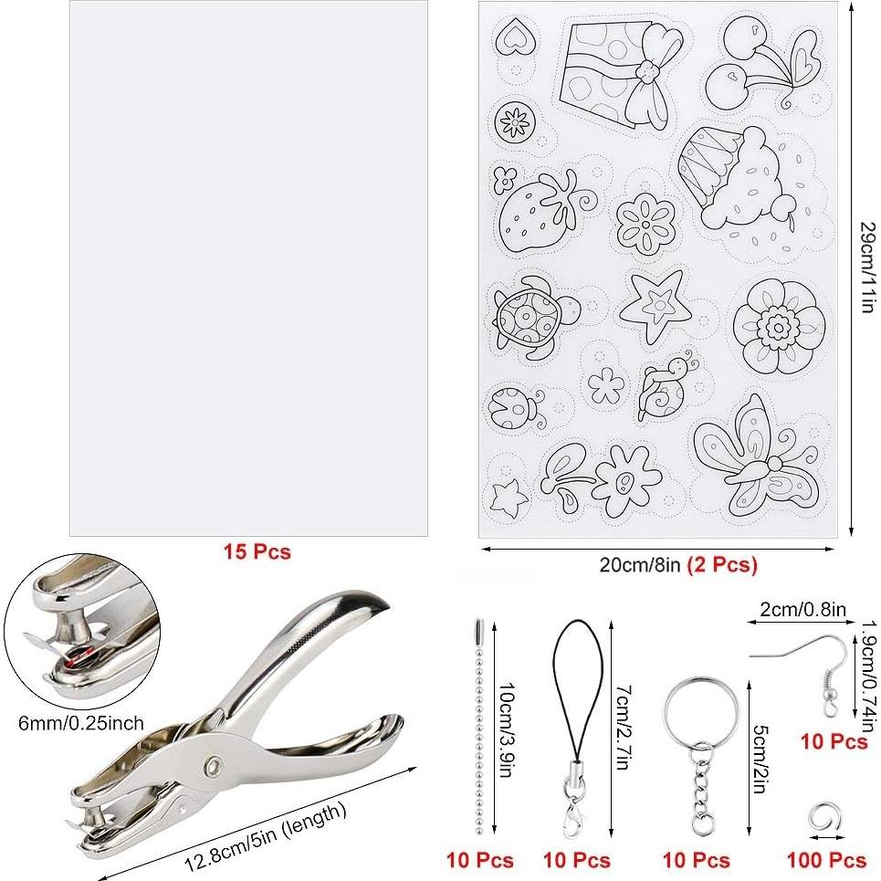 Kit de Hojas Encogibles Hysagtek 158 Pcs Manualidades Niños