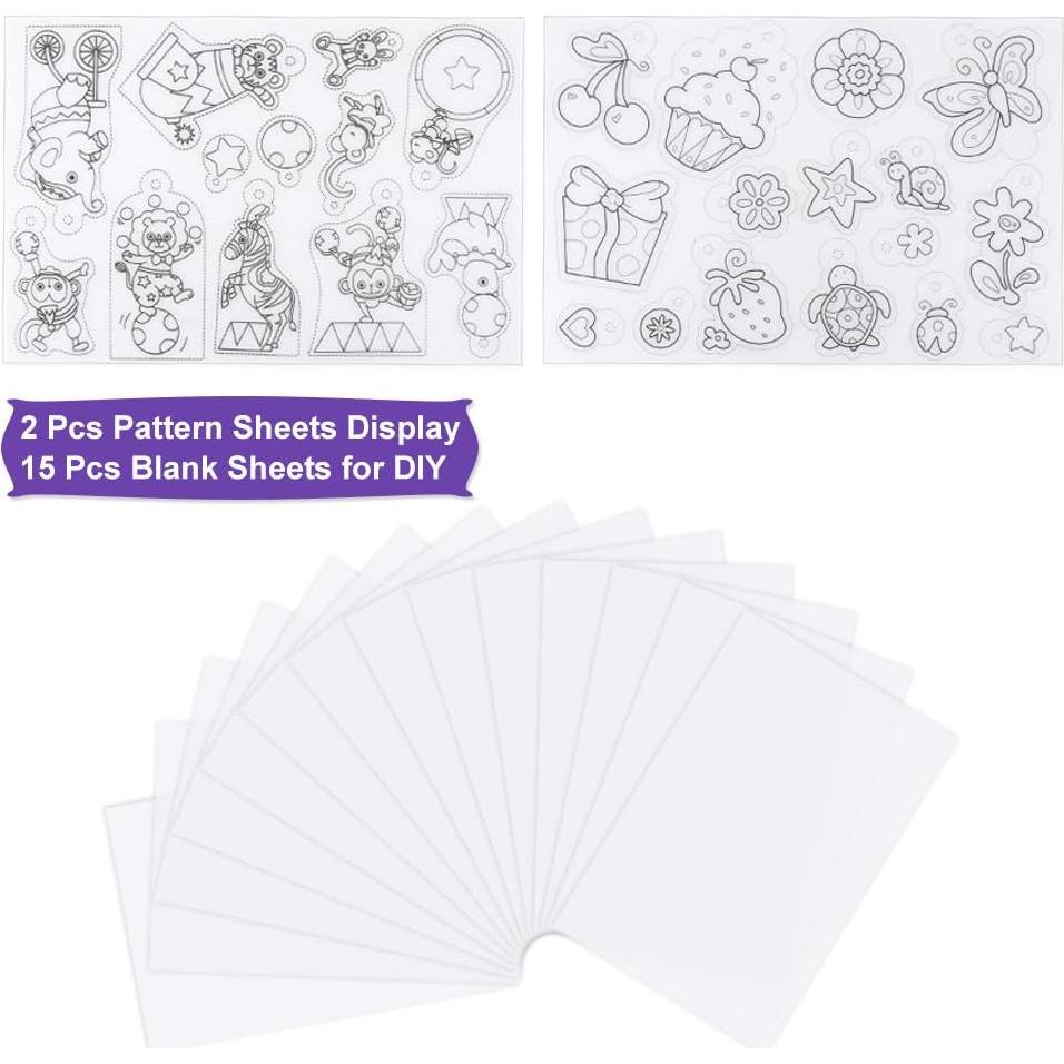 Kit de Hojas Encogibles Hysagtek 158 Pcs Manualidades Niños