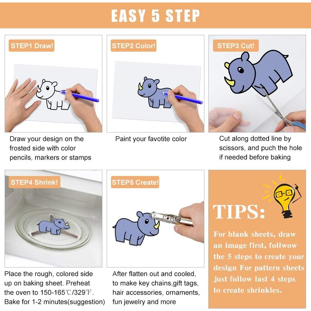 Kit de Hojas Encogibles Hysagtek 158 Pcs Manualidades Niños