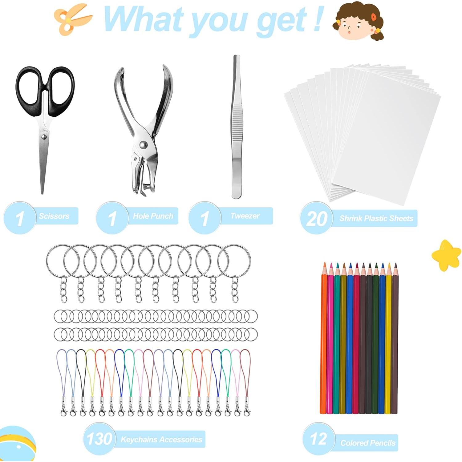 Kit de Plástico Retráctil Hewolly 165 Piezas para Manualidades