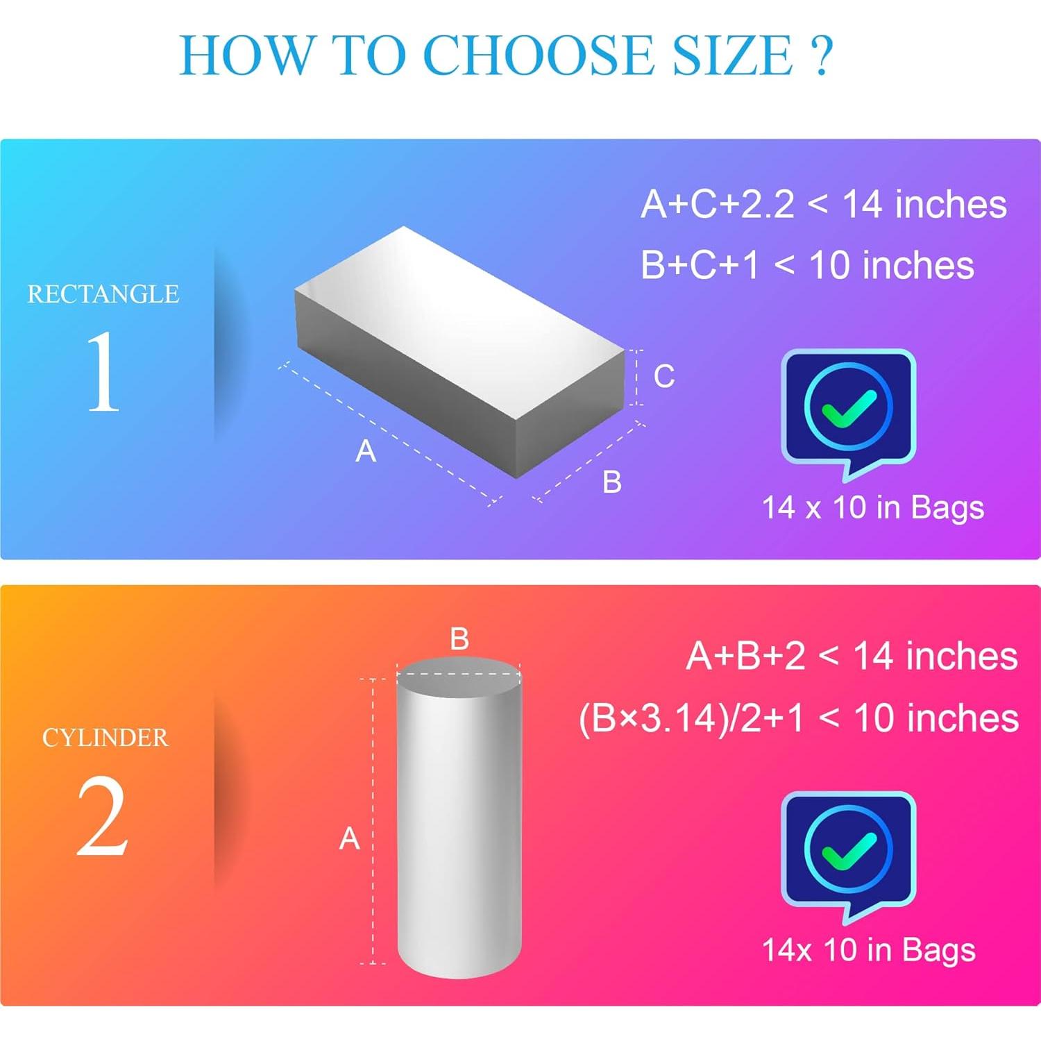 Bolsas Retráctiles de PVC AOUKAR 100 Pcs 25.4x35.6 cm