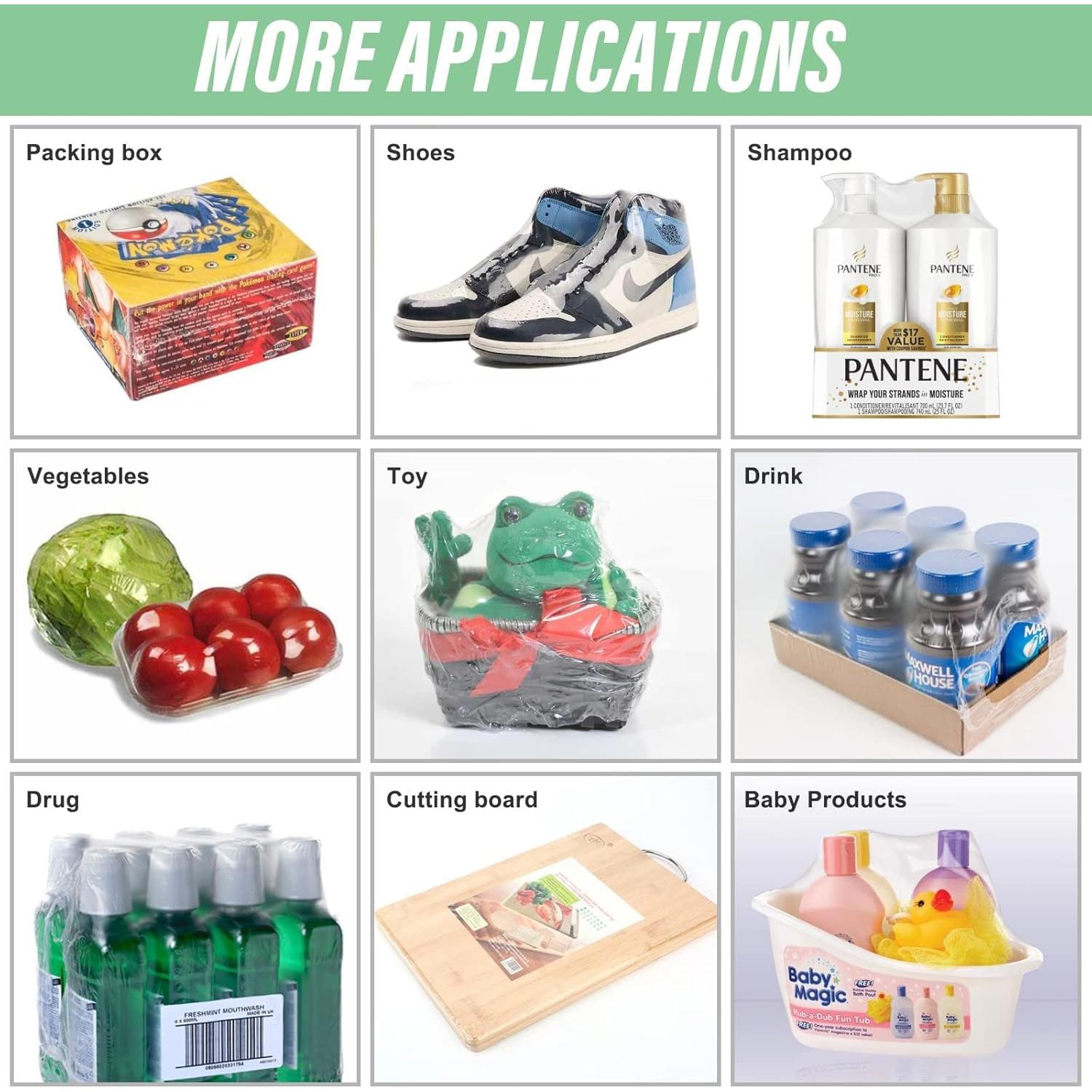 Bolsas Retráctiles de PVC AOUKAR 100 Pcs 25.4x35.6 cm