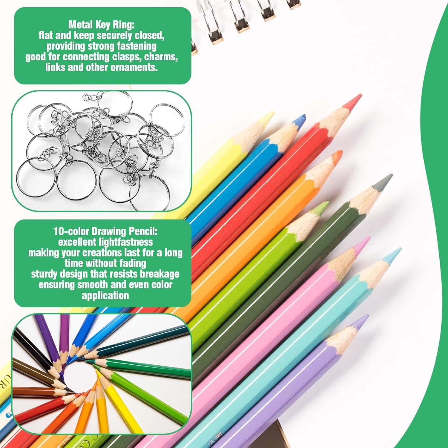 Kit de Arte Retráctil Yauhar 161 Piezas con Hojas y Lápices