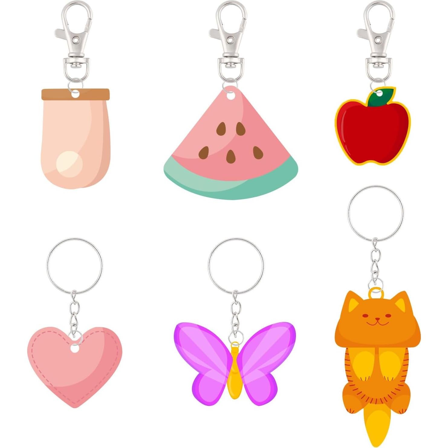 Kit de Llaveros DIY Motroce 141 Piezas con Papel Retráctil