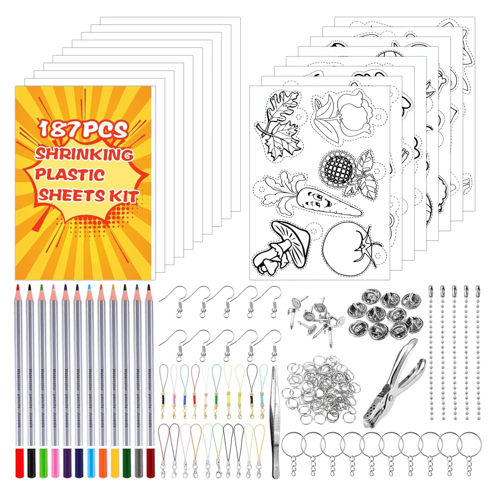 Kit de Llaveros Shrinky Dink HOFURME 187 Piezas Manualidades