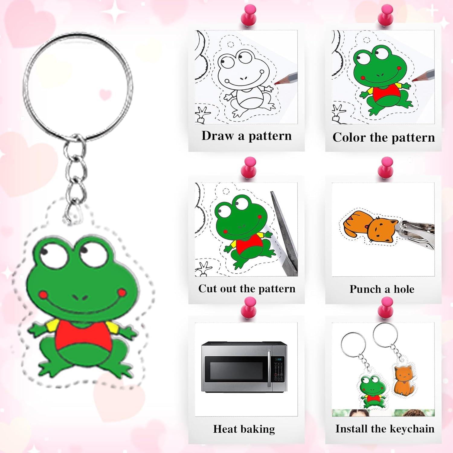 Kit de Llaveros Shrinky Dink HOFURME 187 Piezas Manualidades