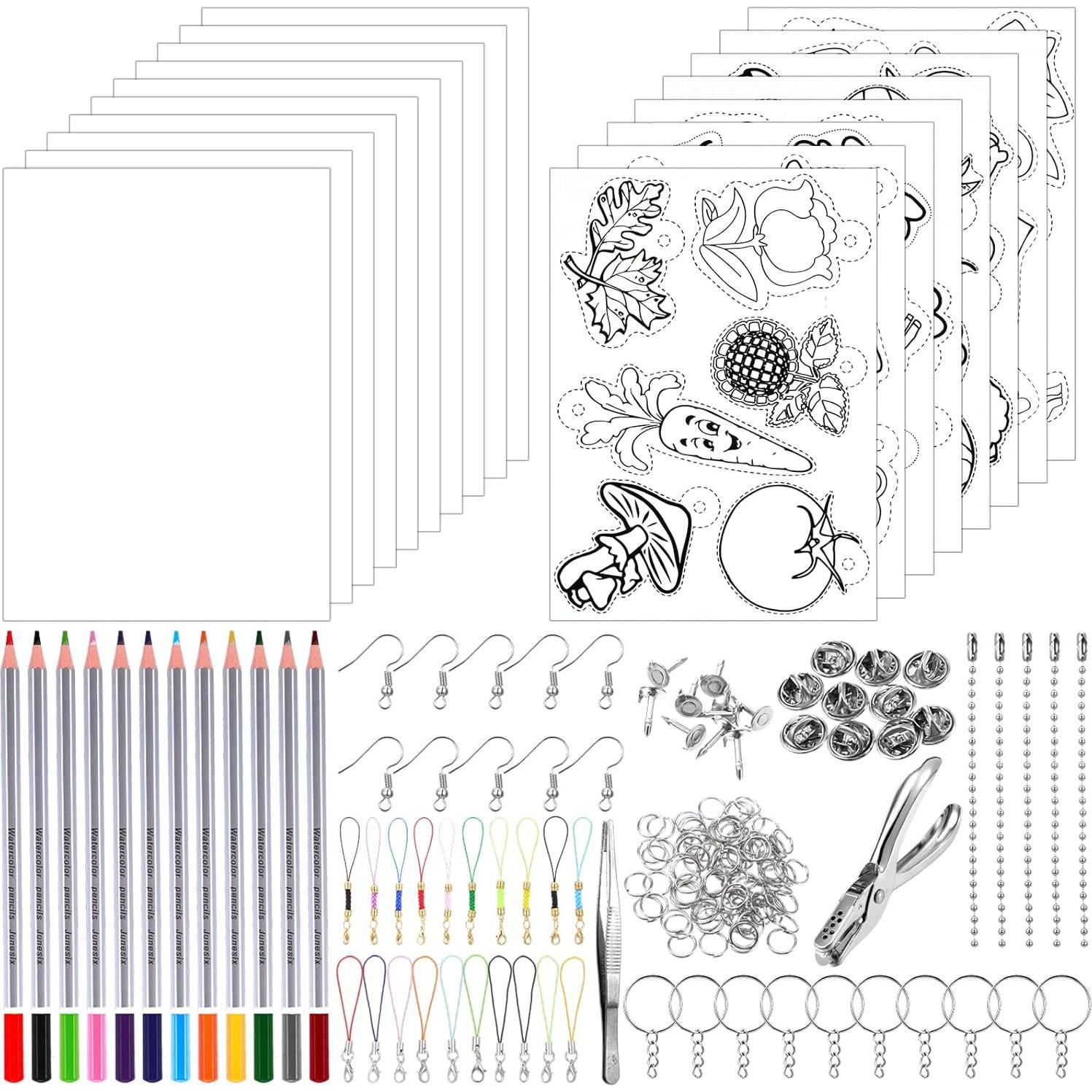 Kit de Llaveros Shrinky Dink HOFURME 187 Piezas Manualidades