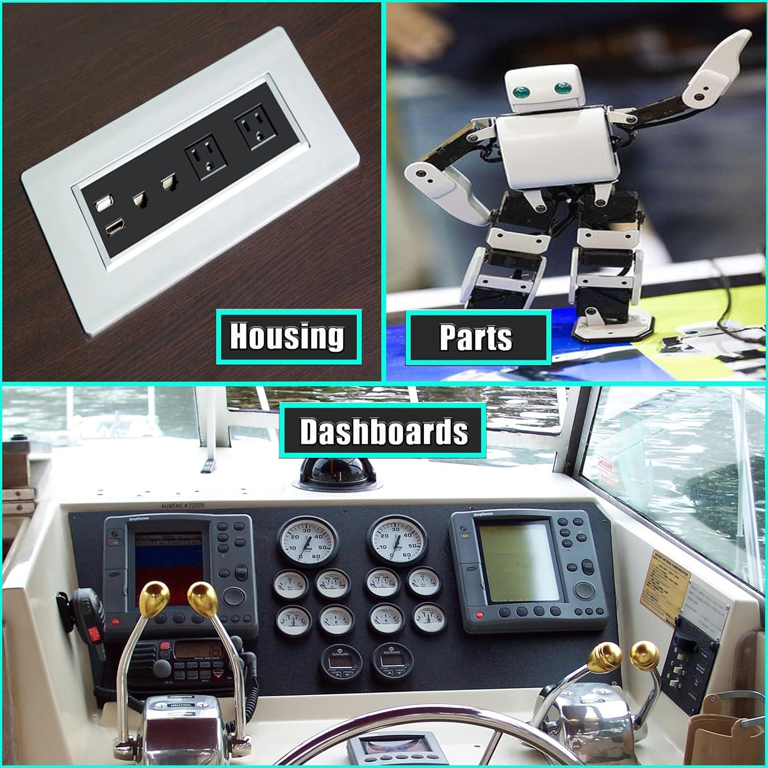 Hoja de Plástico ABS 30.48 x 20.32 cm Paquete de 4