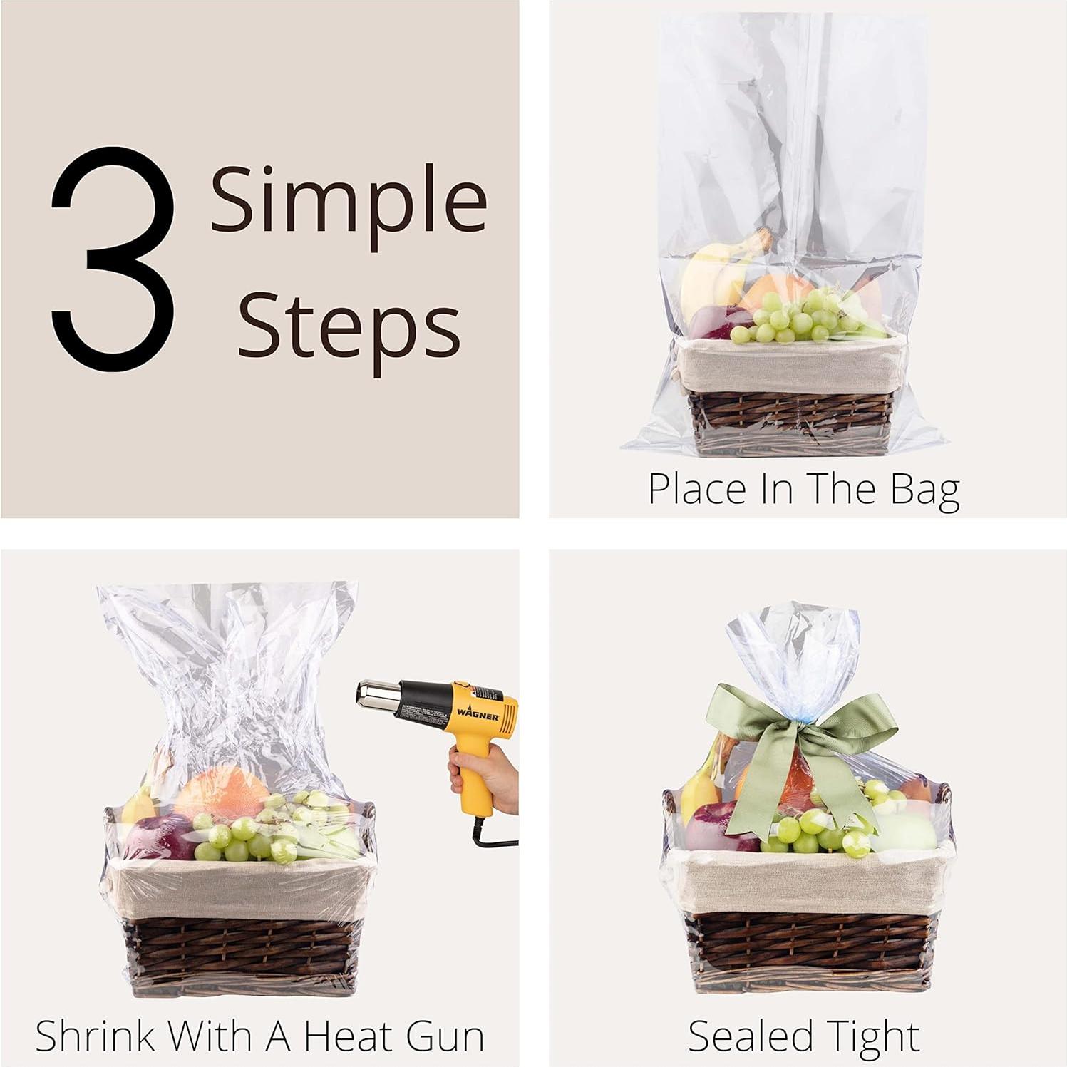 Bolsas de Envoltura Retráctil Clear Cellophane PVC 40x60 cm (10 Pzas)