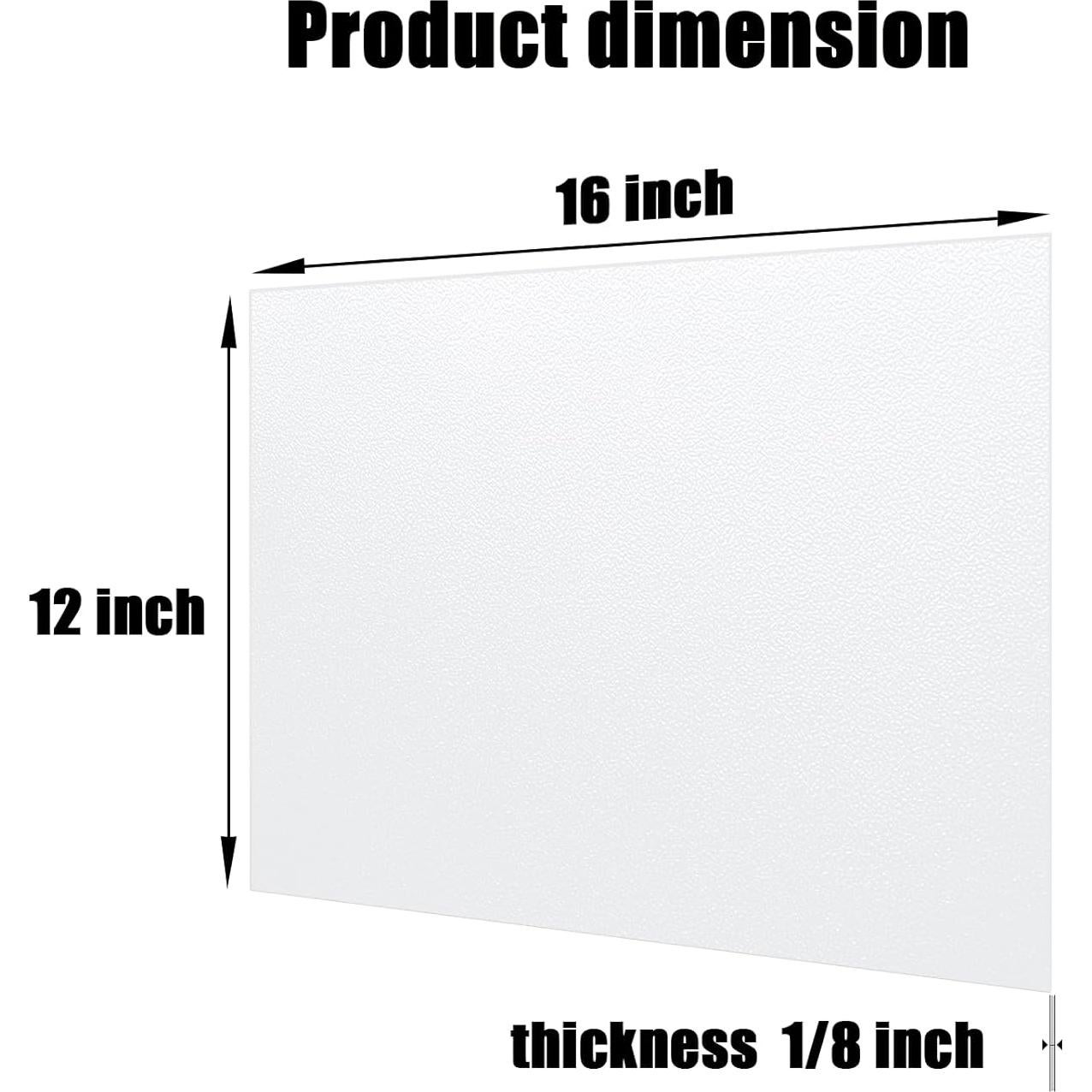 Hoja de Plástico ABS 40.64 x 30.48 cm 0.32 cm Grosor - Paquete de 2