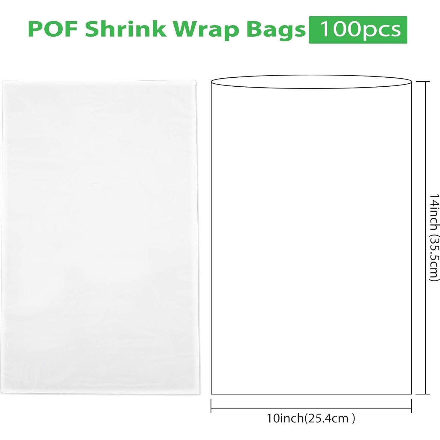 Bolsas de Envoltura Retráctil Térmica Zonon 100 Piezas 25.4x35.6cm