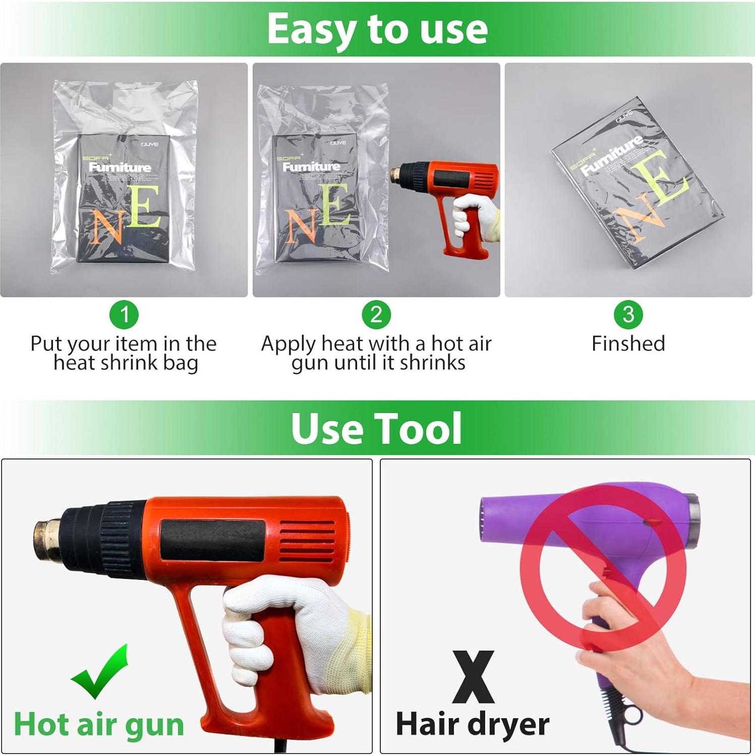 Bolsas de Envoltura Retráctil Térmica Zonon 100 Piezas 25.4x35.6cm