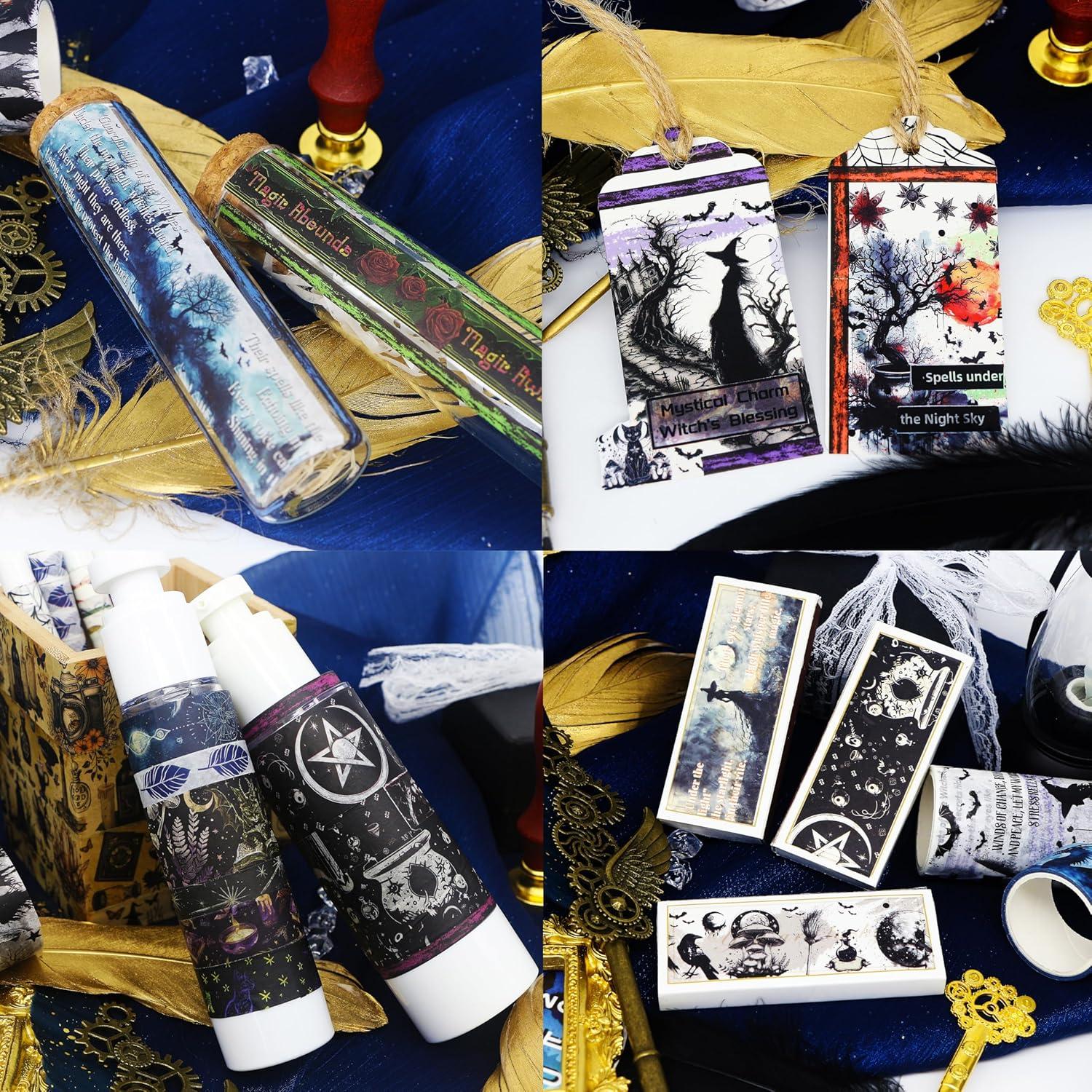 Conjunto de 37 Rollos de Cinta Washi MPOPUUL - Brujas