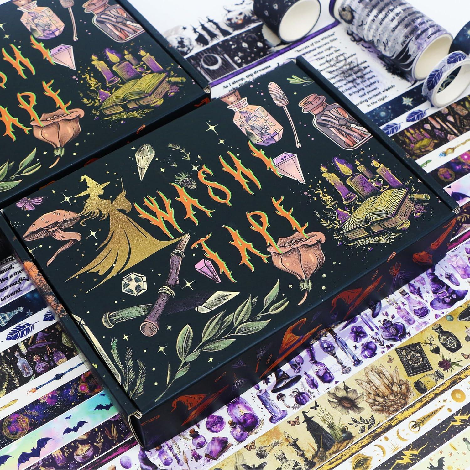 Conjunto de 37 Rollos de Cinta Washi MPOPUUL - Brujas