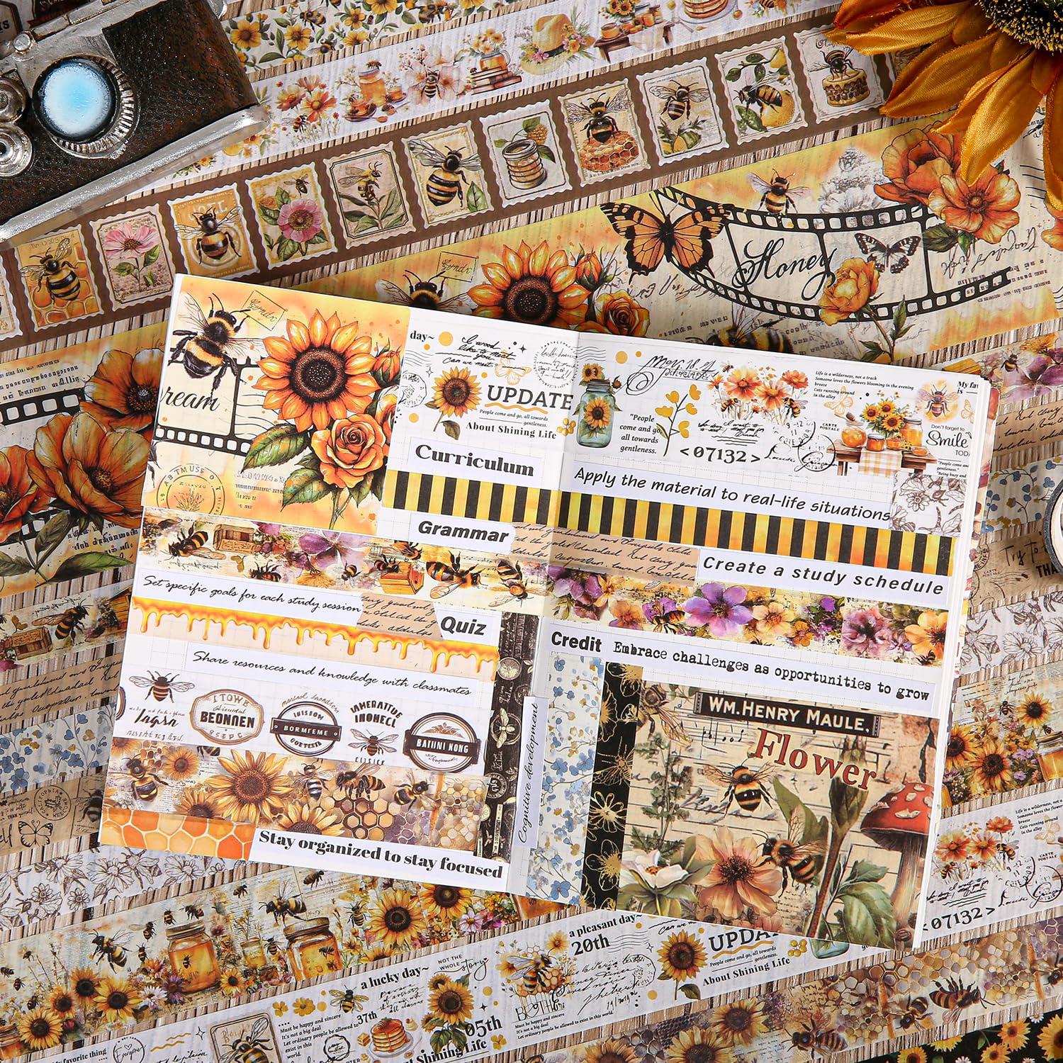 Juego de Washi Tape VYRANA 20 Rollos Vintage Floral