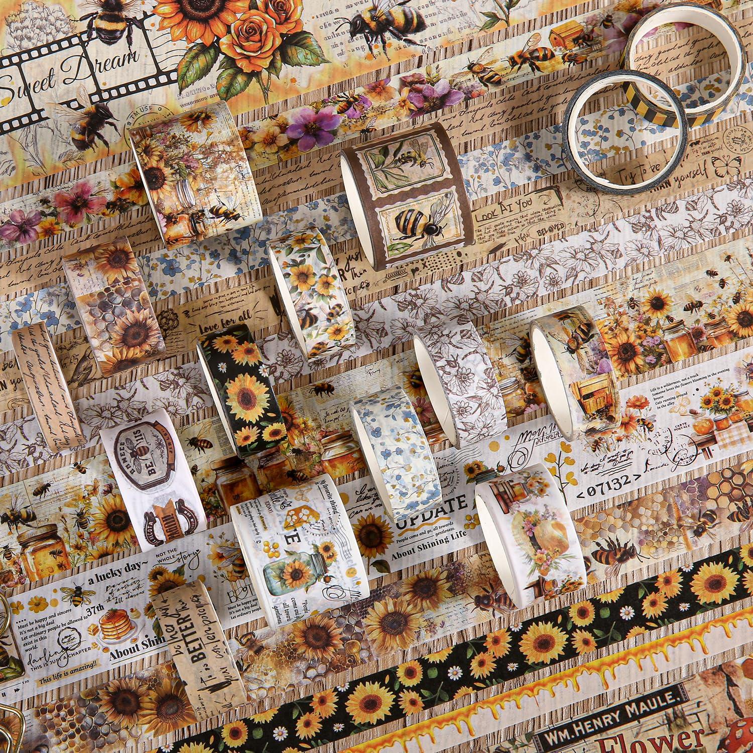 Juego de Washi Tape VYRANA 20 Rollos Vintage Floral