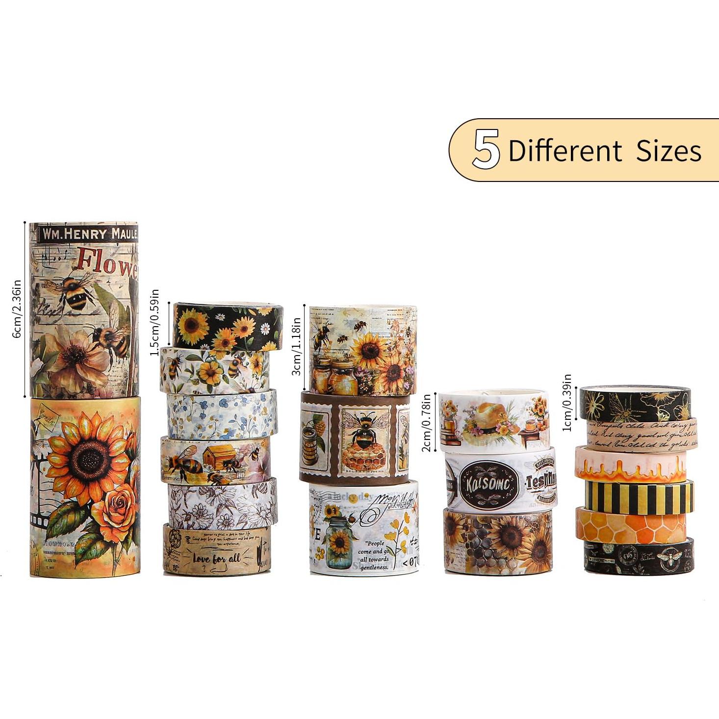 Juego de Washi Tape VYRANA 20 Rollos Vintage Floral