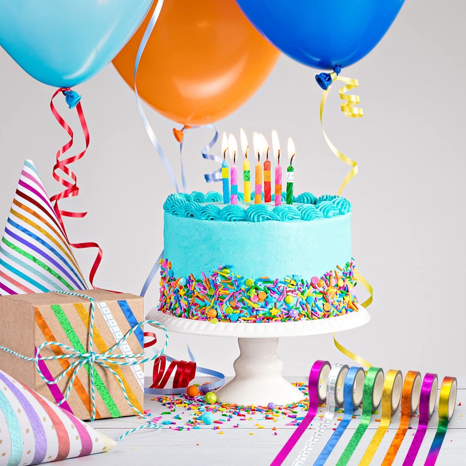 30 Rollos de Cinta Washi Metálica AAPOZZ 8mm x 4m para Manualidades