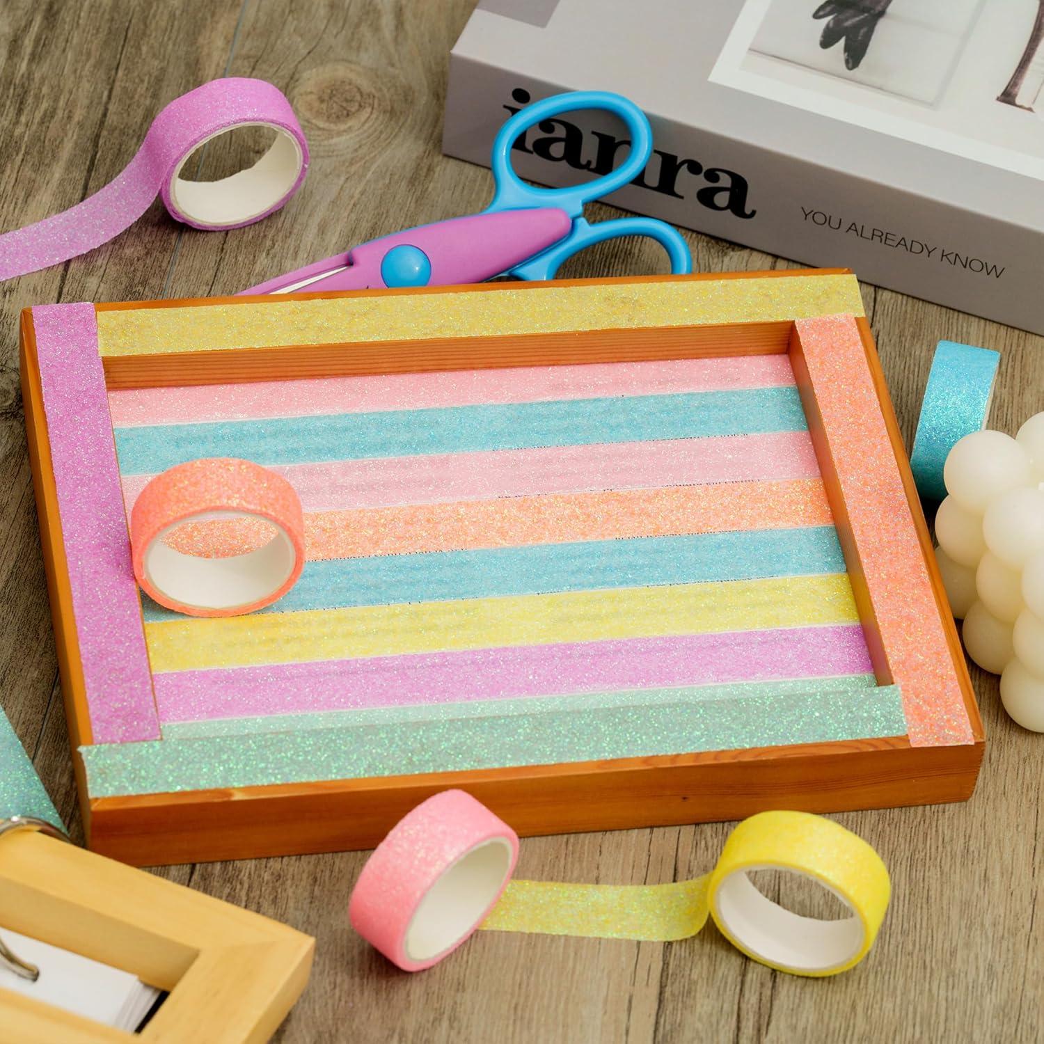 Conjunto de Cinta Washi Brillante YUBX 6 Rollos 15mm x 2m