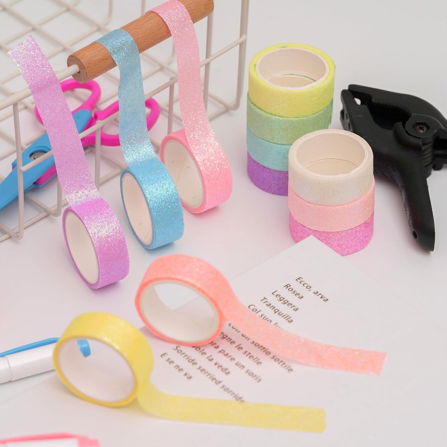 Conjunto de Cinta Washi Brillante YUBX 6 Rollos 15mm x 2m