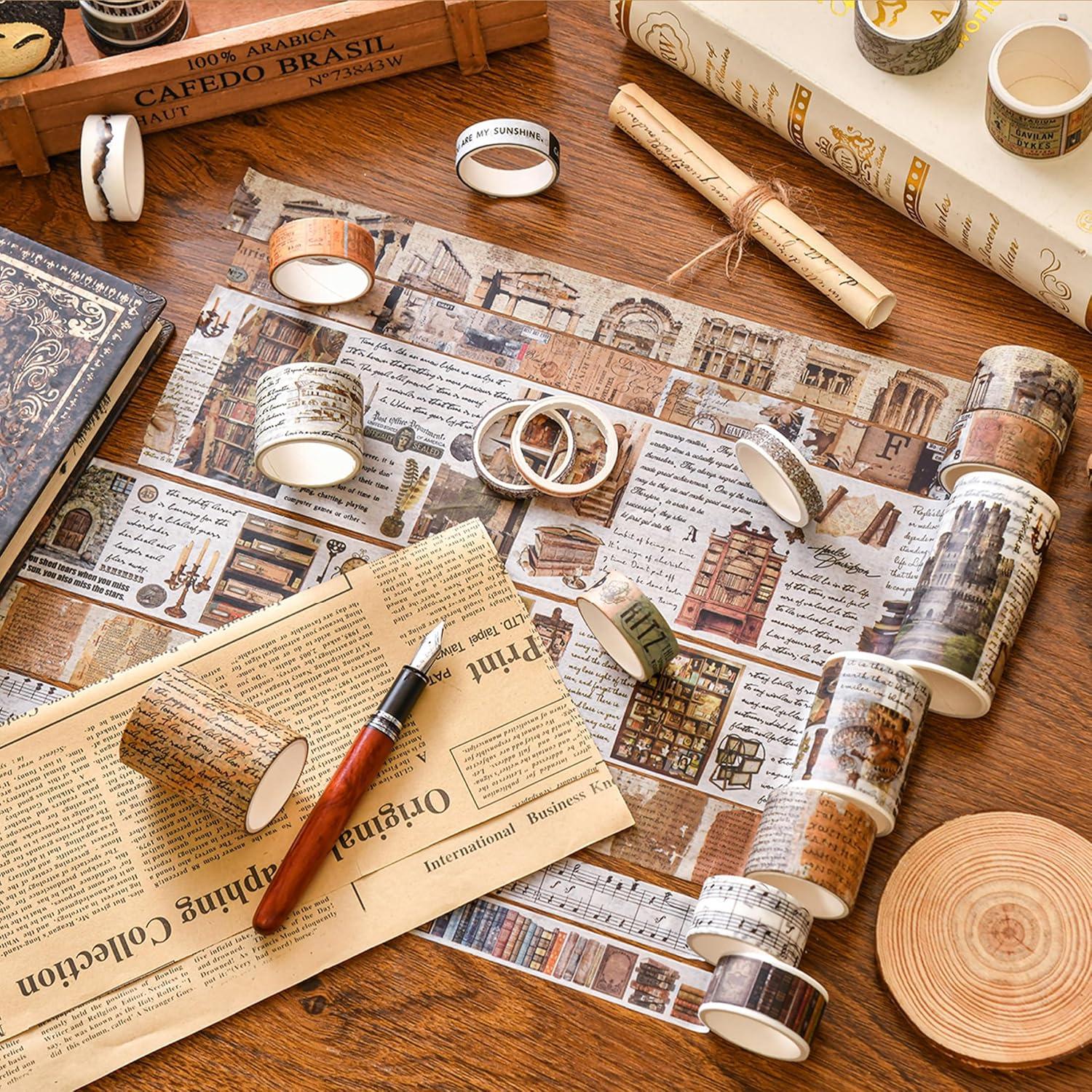 Juego de 18 Rollos de Cinta Washi Vintage Retro Songdao