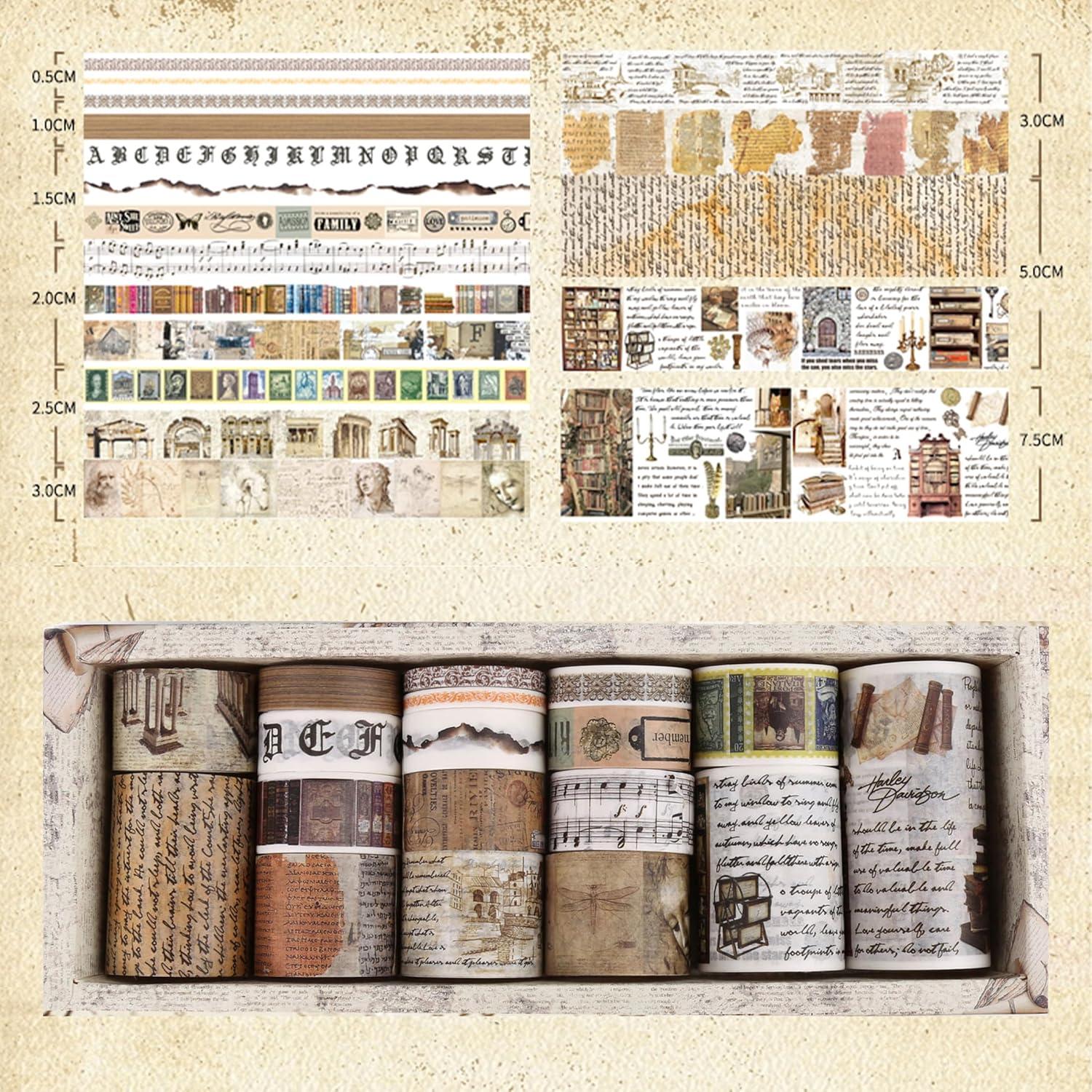 Juego de 18 Rollos de Cinta Washi Vintage Retro Songdao