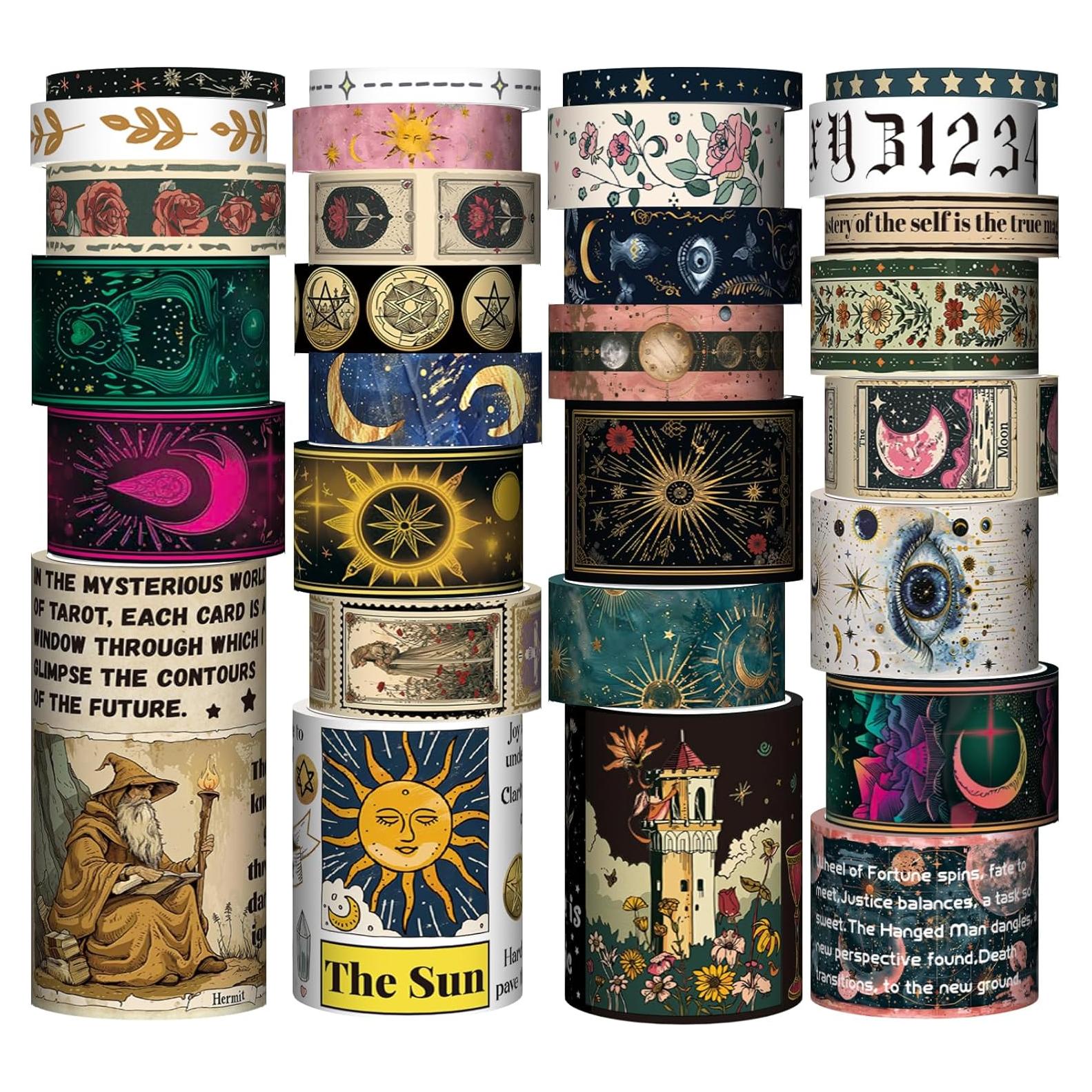 29 Rollos de Cinta Washi Geesinimo Tema Tarot Decorativa