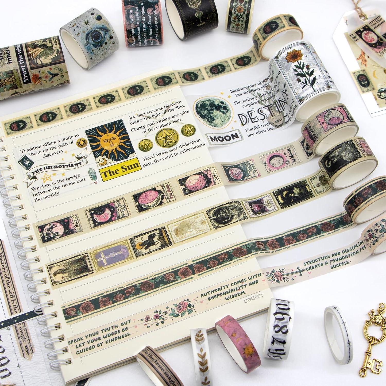 29 Rollos de Cinta Washi Geesinimo Tema Tarot Decorativa