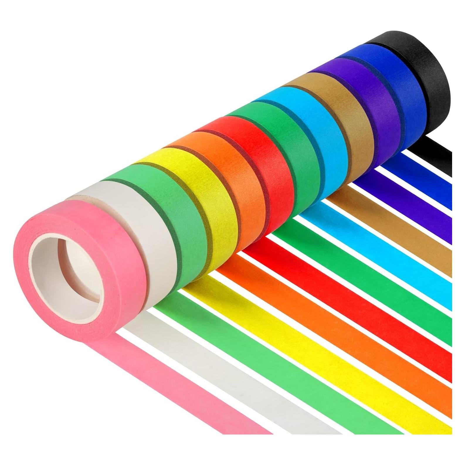 Cinta de Enmascarar de Colores Guirnd 12PCS 1.7cm x 12m