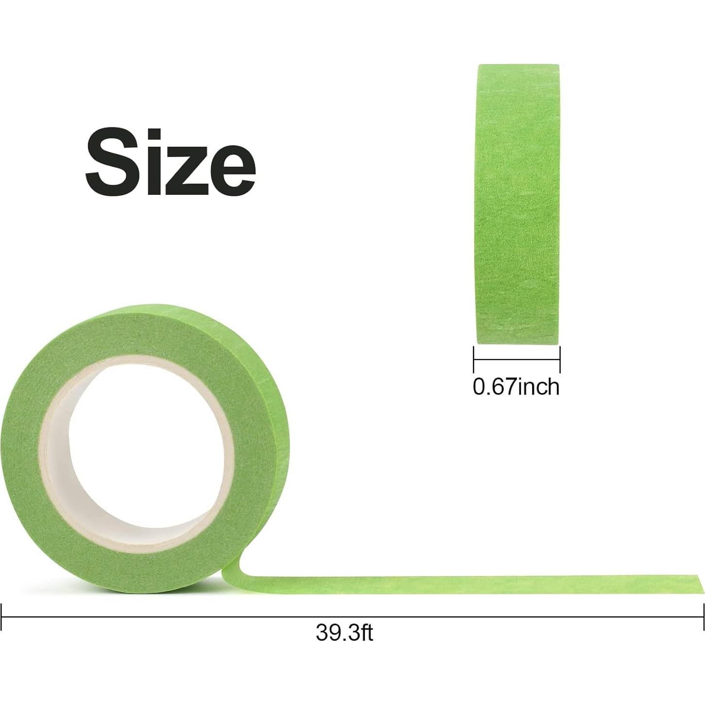 Cinta de Enmascarar de Colores Guirnd 12PCS 1.7cm x 12m