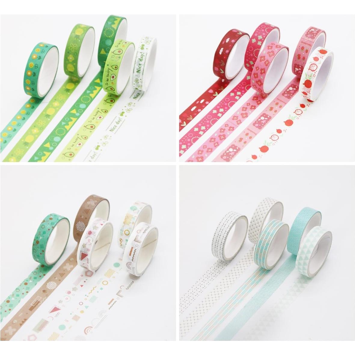 Set de 30 Cintas Washi TOHOCH 10mm x 2m con Organizador