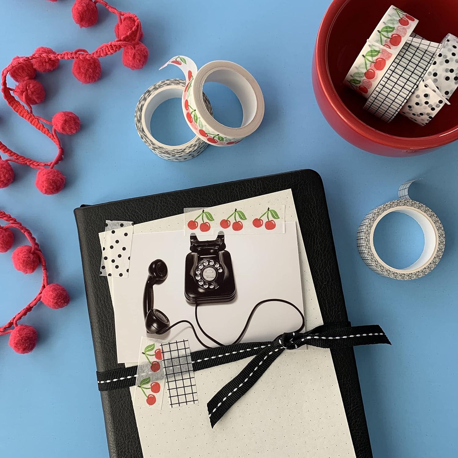 Conjunto de Cinta Washi ZYNSHE 12 Rollos 15 mm Retro