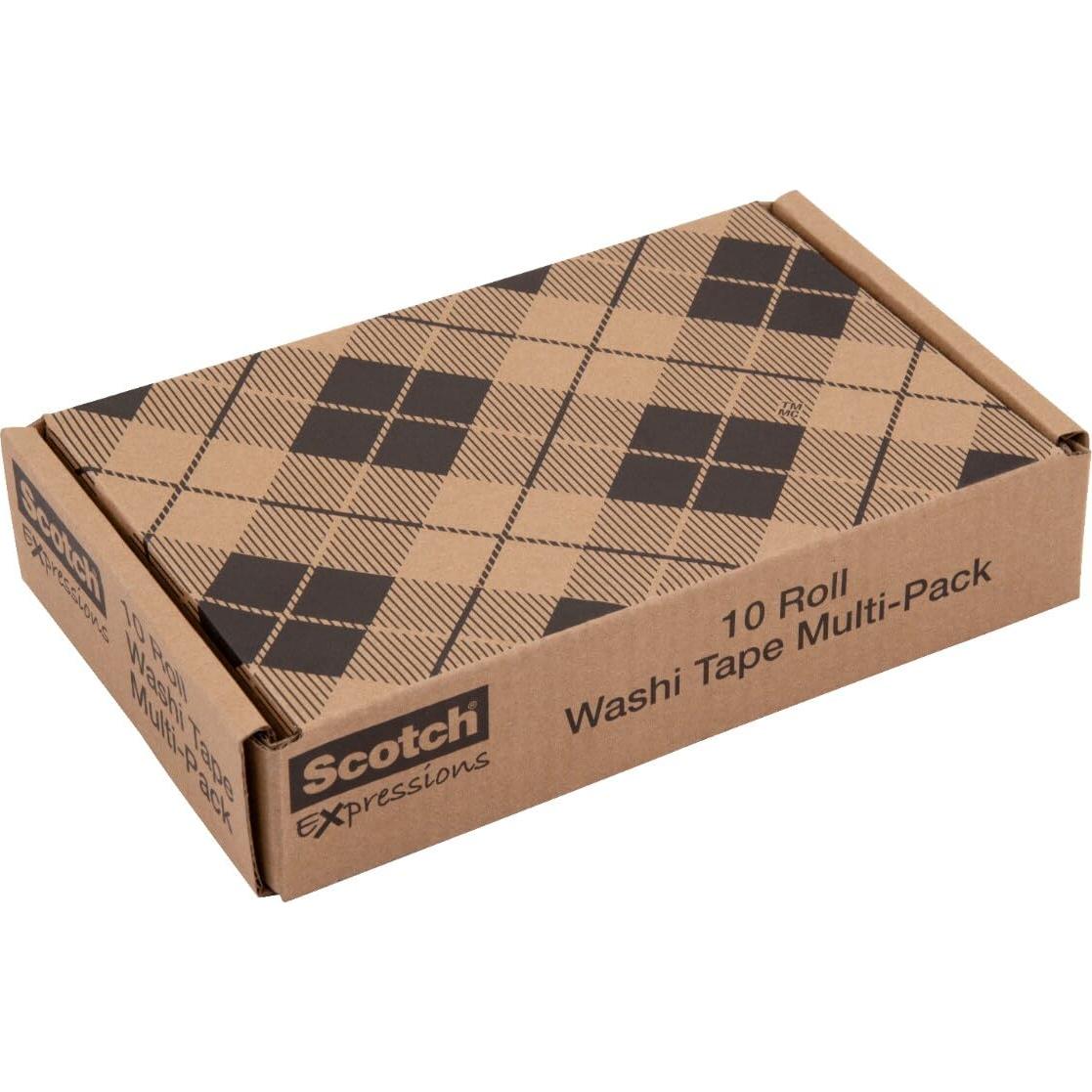 Cinta Washi Scotch 10 Rollos 25.7x15.6cm Manualidades