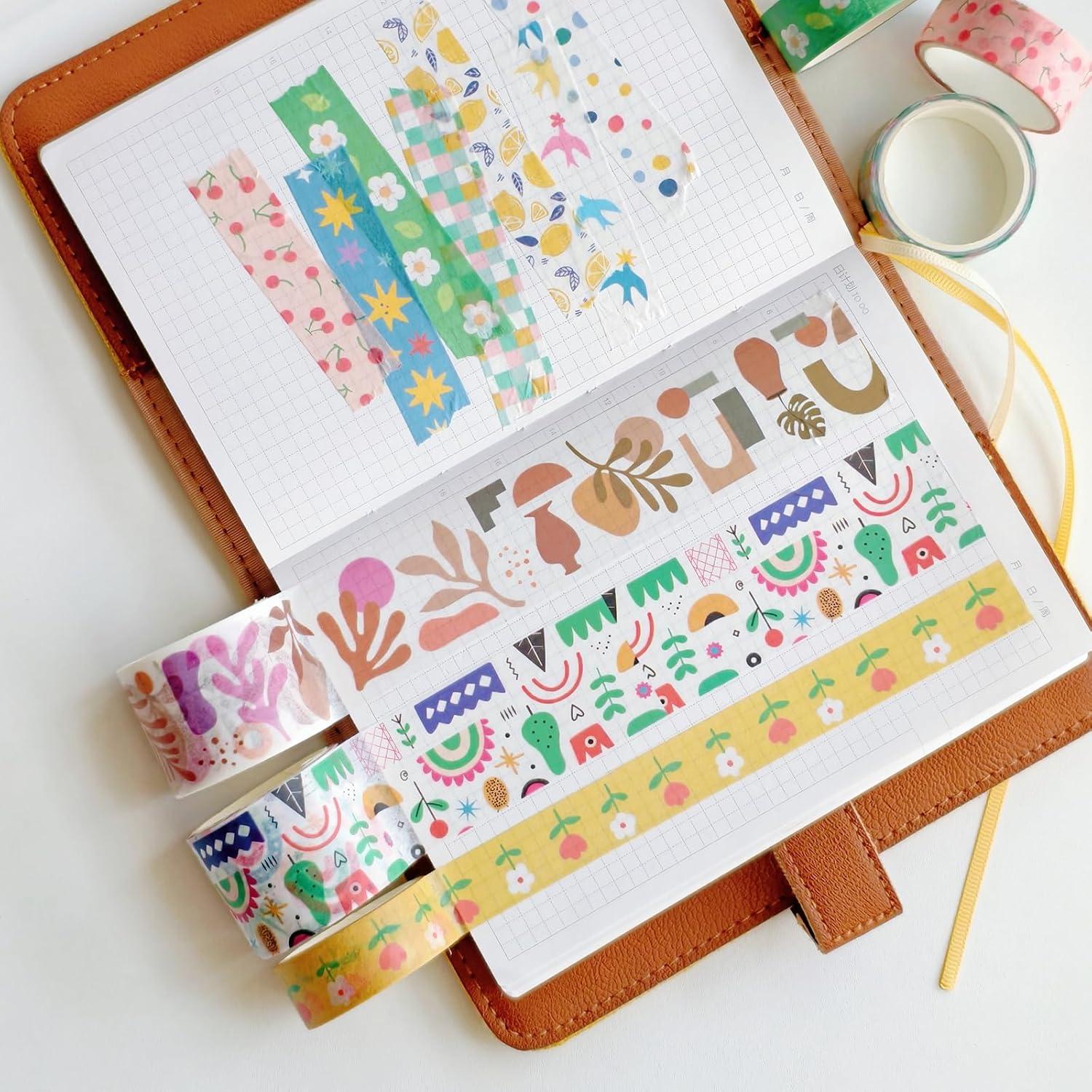 38 Rollos de Cinta Washi Bomichi Decorativa para Scrapbooking