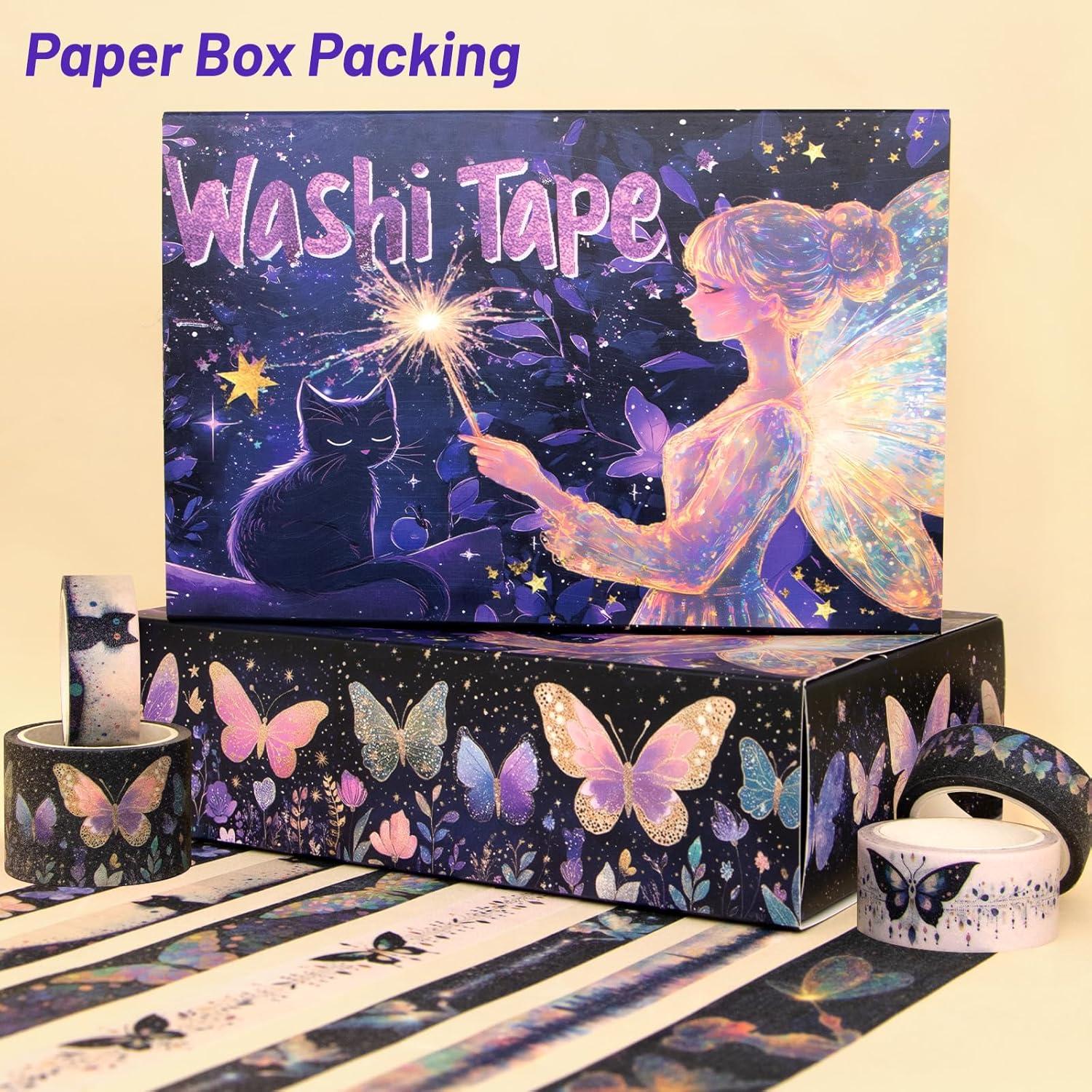 Conjunto de Cinta Washi Brillante Ieebee - 14 Rollos para Manualidades