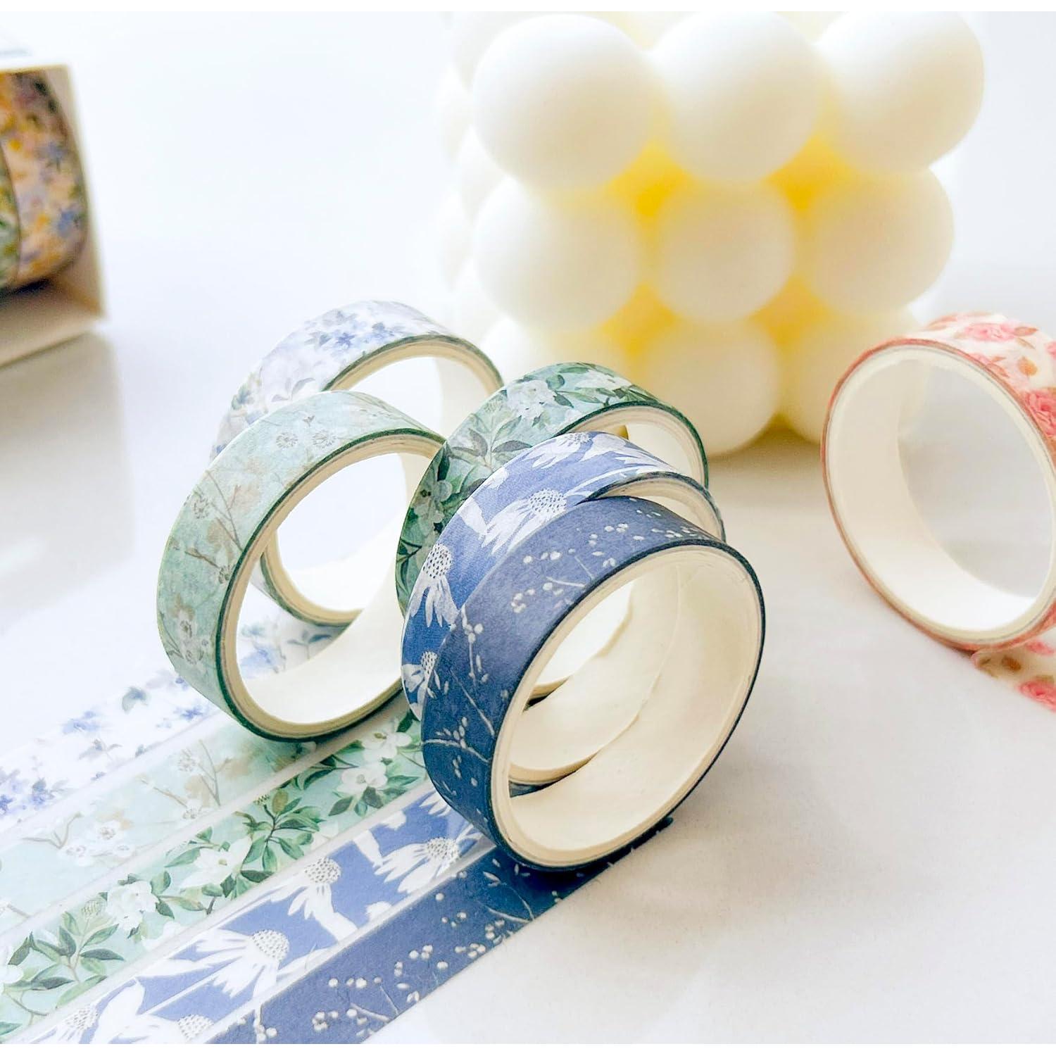 Conjunto de Cinta Washi YUBX Flores 30 Rollos 10mm x 2m