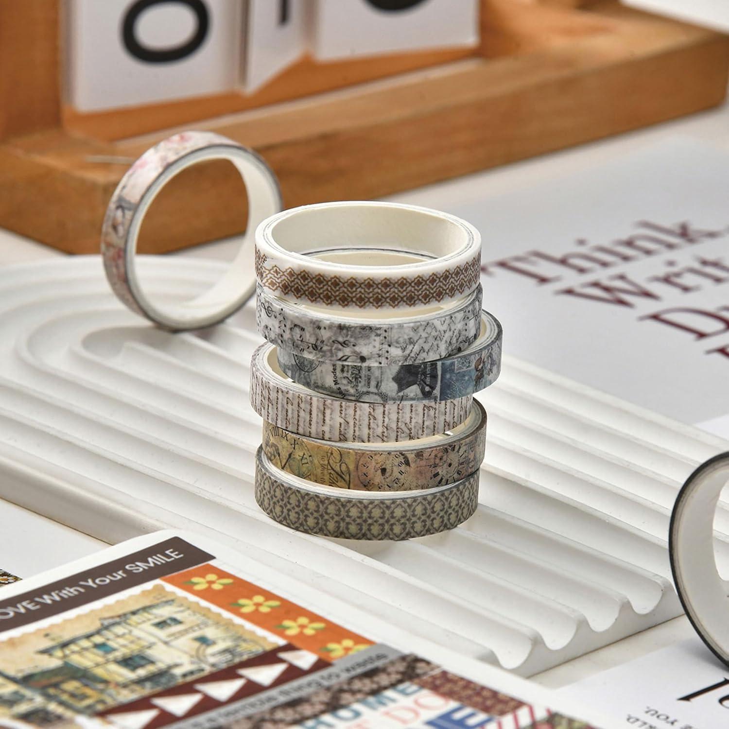 Set de 20 Rollos de Cinta Washi Vintage Songdao 2m 7mm