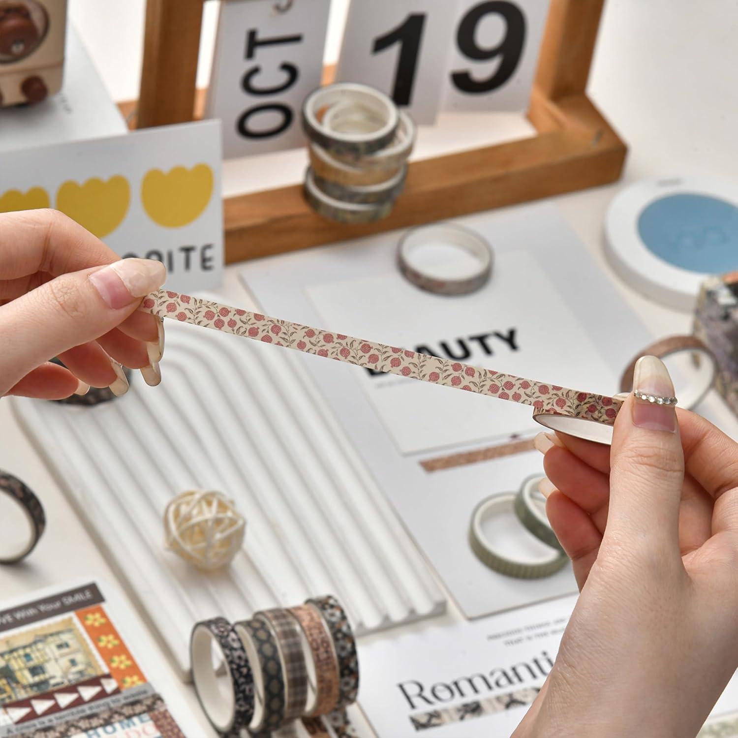 Set de 20 Rollos de Cinta Washi Vintage Songdao 2m 7mm