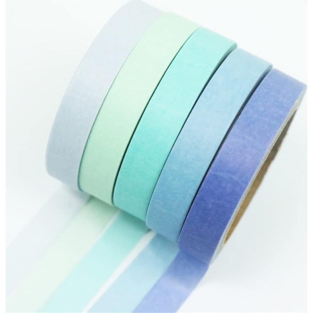 Juego de Washi Tape 20 Rollos 7.5 mm Arcoíris para Manualidades