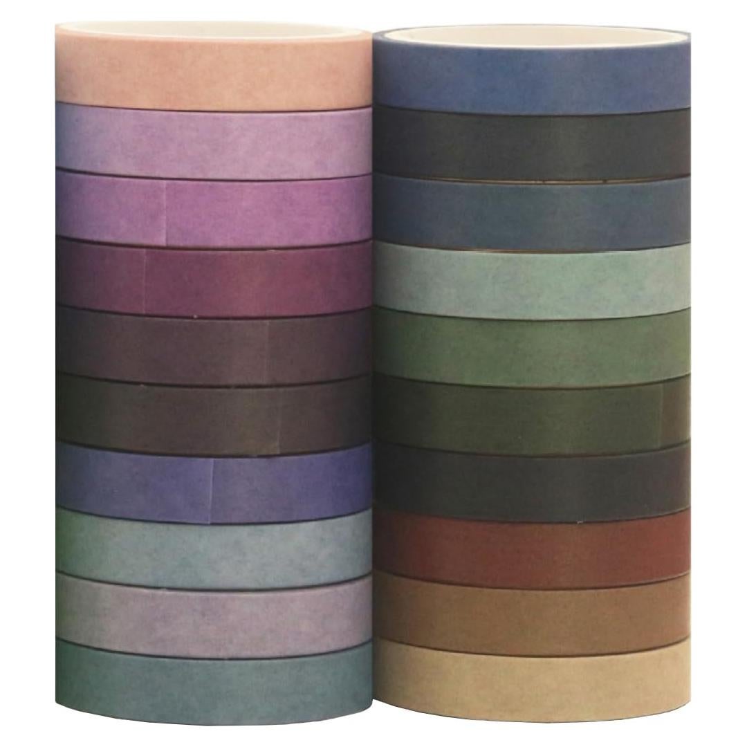 Juego de 20 Rollos de Cinta Washi Baizijili 7.5mm Morandi