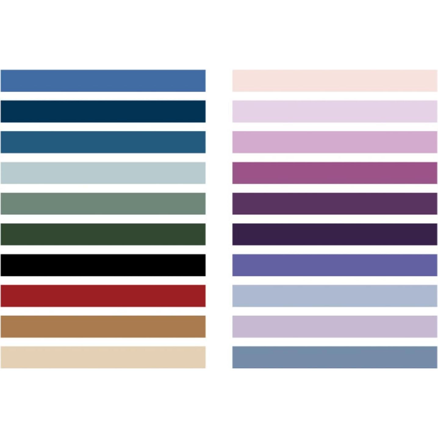 Juego de 20 Rollos de Cinta Washi Baizijili 7.5mm Morandi