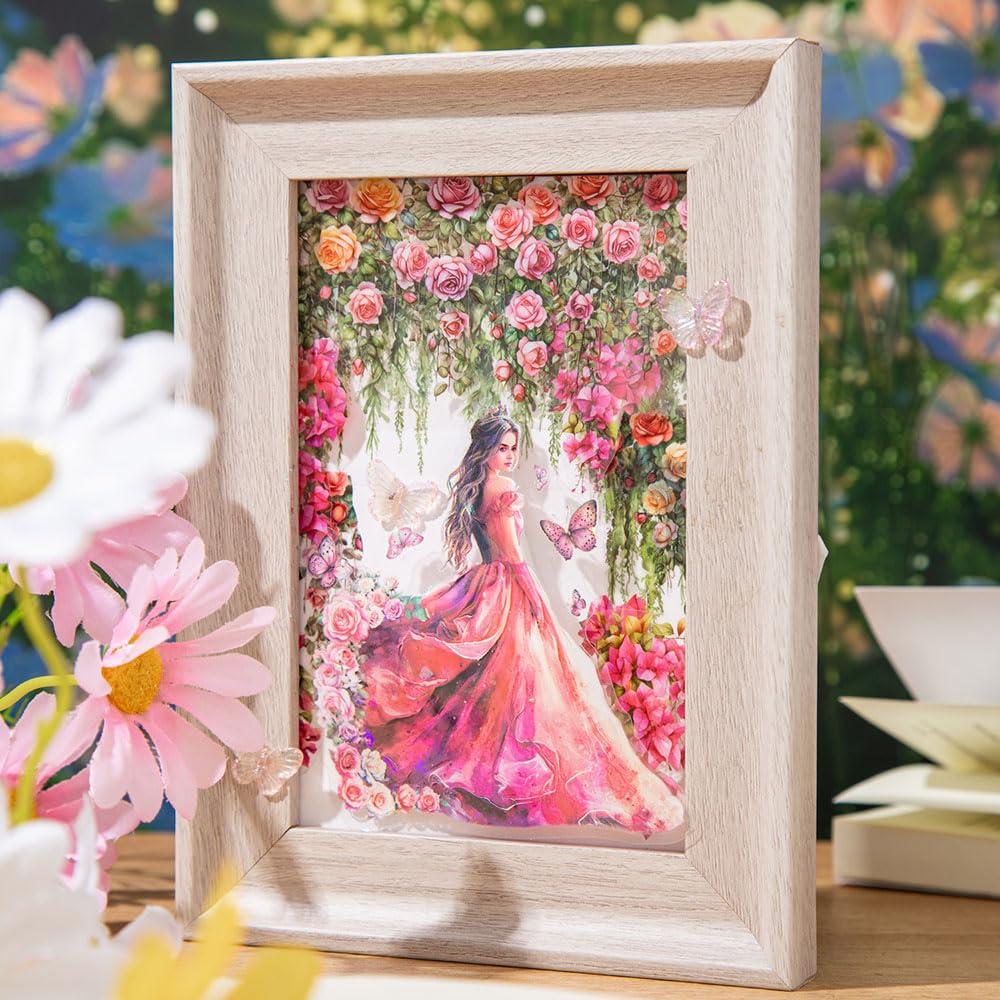 3 Rollos de Cinta Washi Floral Yajuo 5cm x 2m para Manualidades